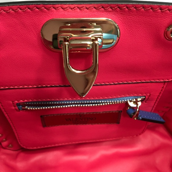 Valentino Mini Colorblock Leather Tote - Picture 10 of 11